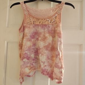 Pink Tie dye tank top